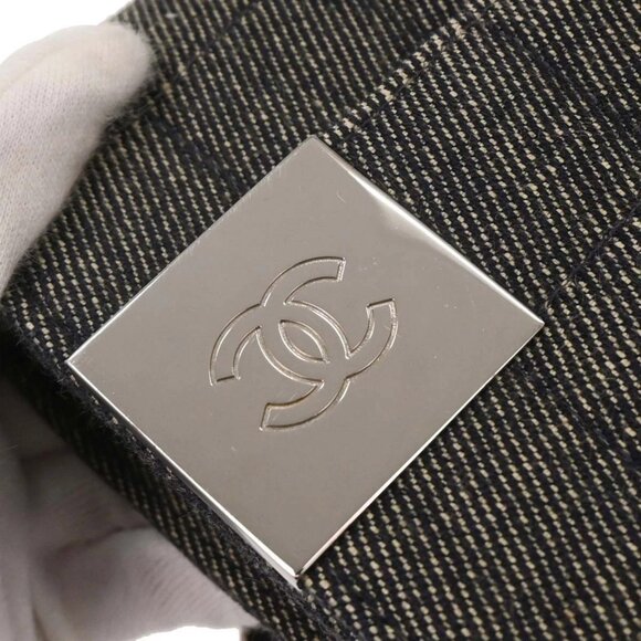 Chanel Gray Canvas Choco Bar Shoulder Bag AQ00355 - Picture 4 of 10